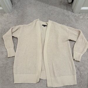 American Eagle Outfitters Beige Open-Front Cardigan